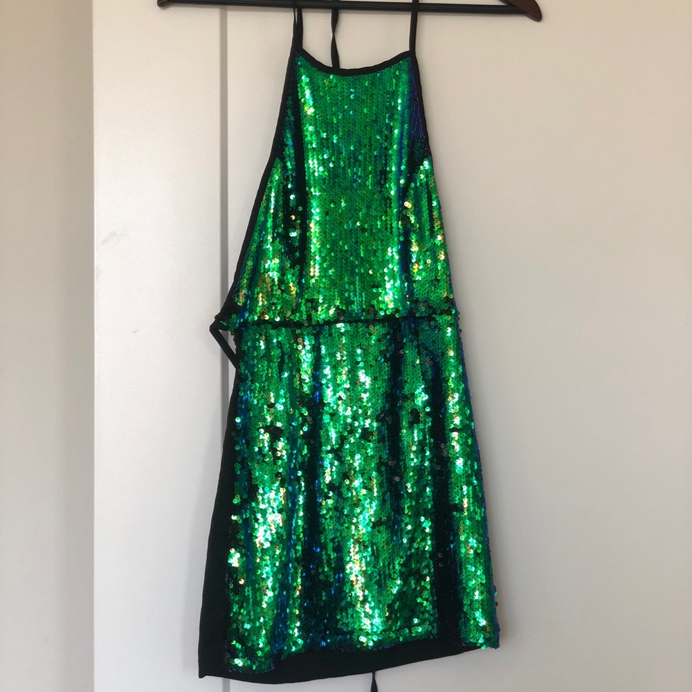 Sequin Backless Dress